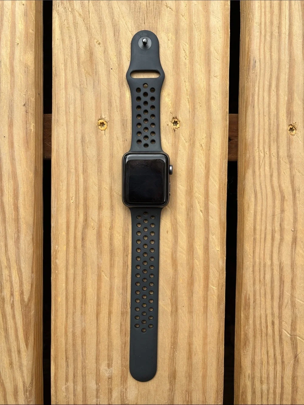Apple Watch Series 3 42mm Black w/ black Apple sport band and charger!